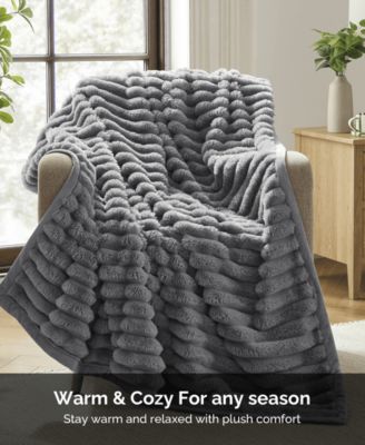 Ultra Plush Raschel Mink Blanket, Twin/Full