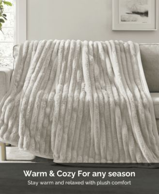 Ultra Plush Raschel Mink Blanket, Queen/King