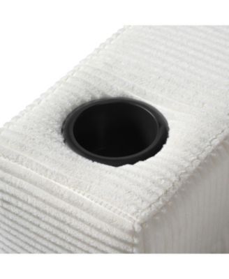 Oversized Corduroy Chaise Lounge with Storage Ottoman, Cup Holders & USB