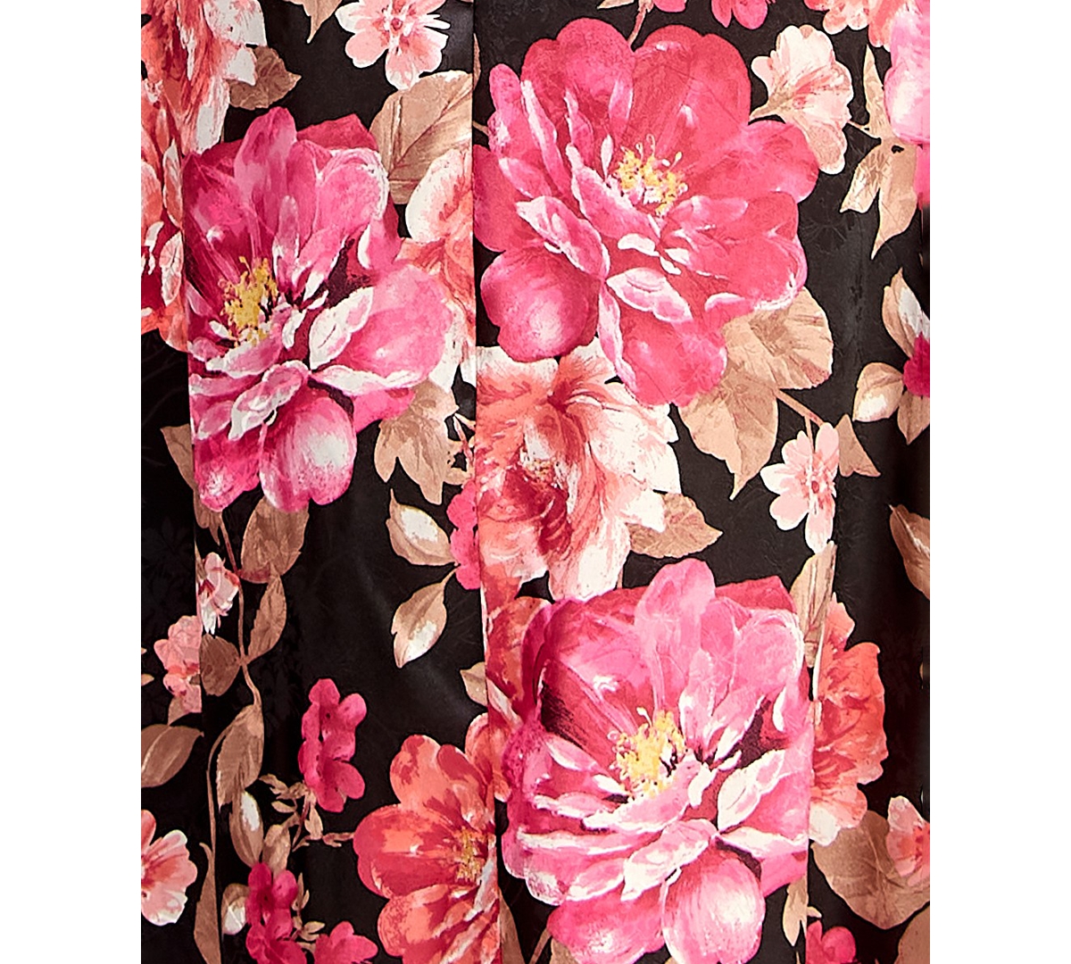 Crystal Doll Women's Printed V-Neck Satin Midi Dress