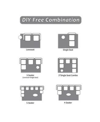 Modern Memory Foam Sofa, Single Chaise, Pet-Friendly Cloud Modular Sectional, Grey