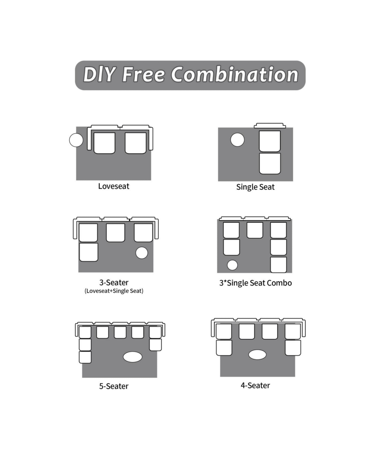 Streamdale Furniture Modern Memory Foam Sofa, Single Chaise, Pet-Friendly Cloud Modular Sectional, Grey