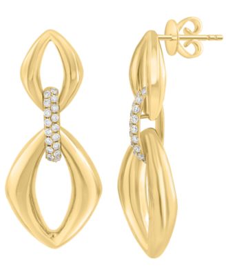 Diamond Earrings (1/3 ct. t.w.) in 14k Yellow Gold