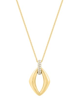 Diamond Pendant Necklace (1/4 ct. t.w.) in 14k Yellow Gold