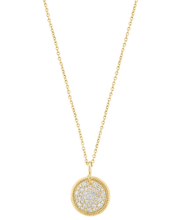 EFFY Collection Diamond Pendant Necklace (1/2 ct. t.w.) in 14k Yellow Gold