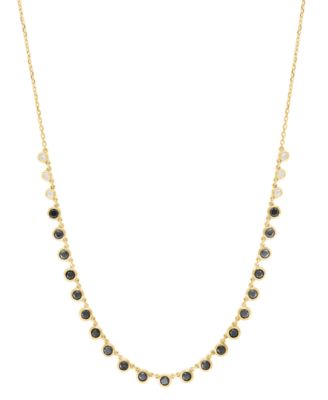 White (1/5 ct. t.w.) & Black (1-5/8 ct. t.w.) Diamond Necklace in 14k Yellow Gold