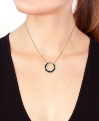 White, Black Diamond Necklace (1-5/8 ct. t.w.) in 14k Yellow Gold