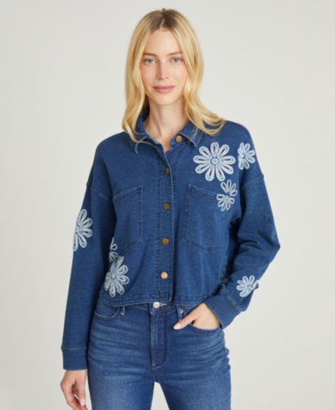 Женские куртки Driftwood Marlow Daisy Patchwork Detail Cloud Bryn Shacket