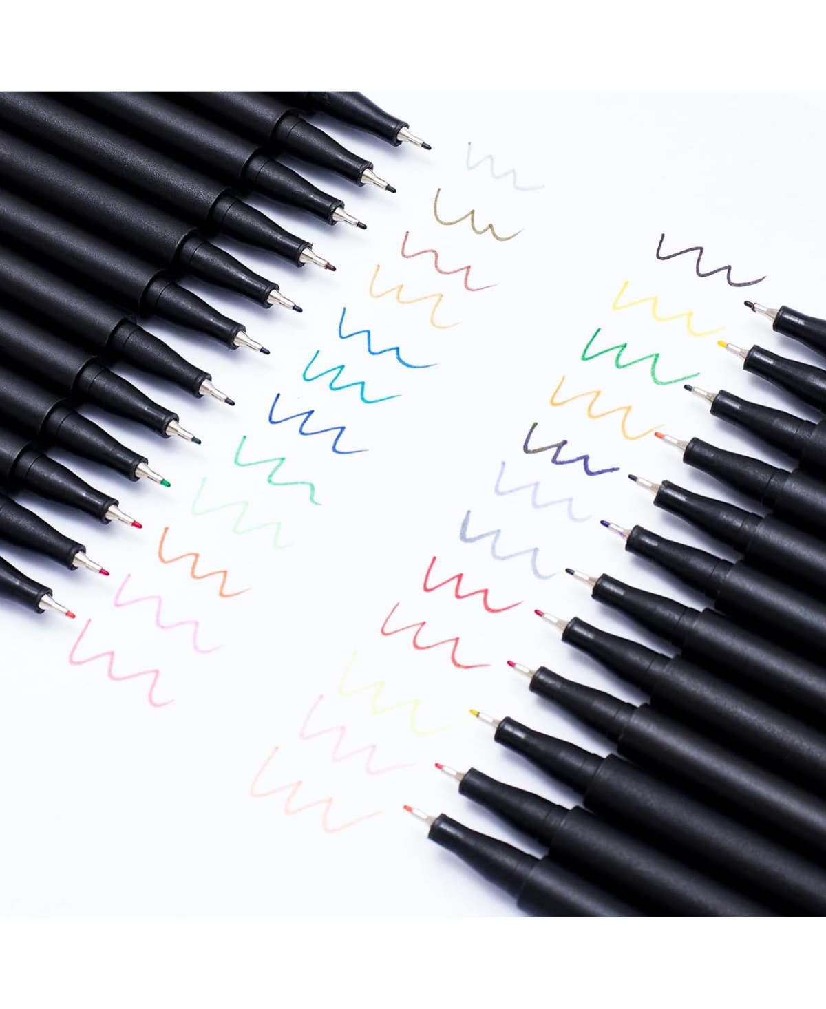 Htutwoo 24 Pcs Colouring Pens, Fineliner Pens for Painting, Sketching, Doodling, Drafting and Art Projects
