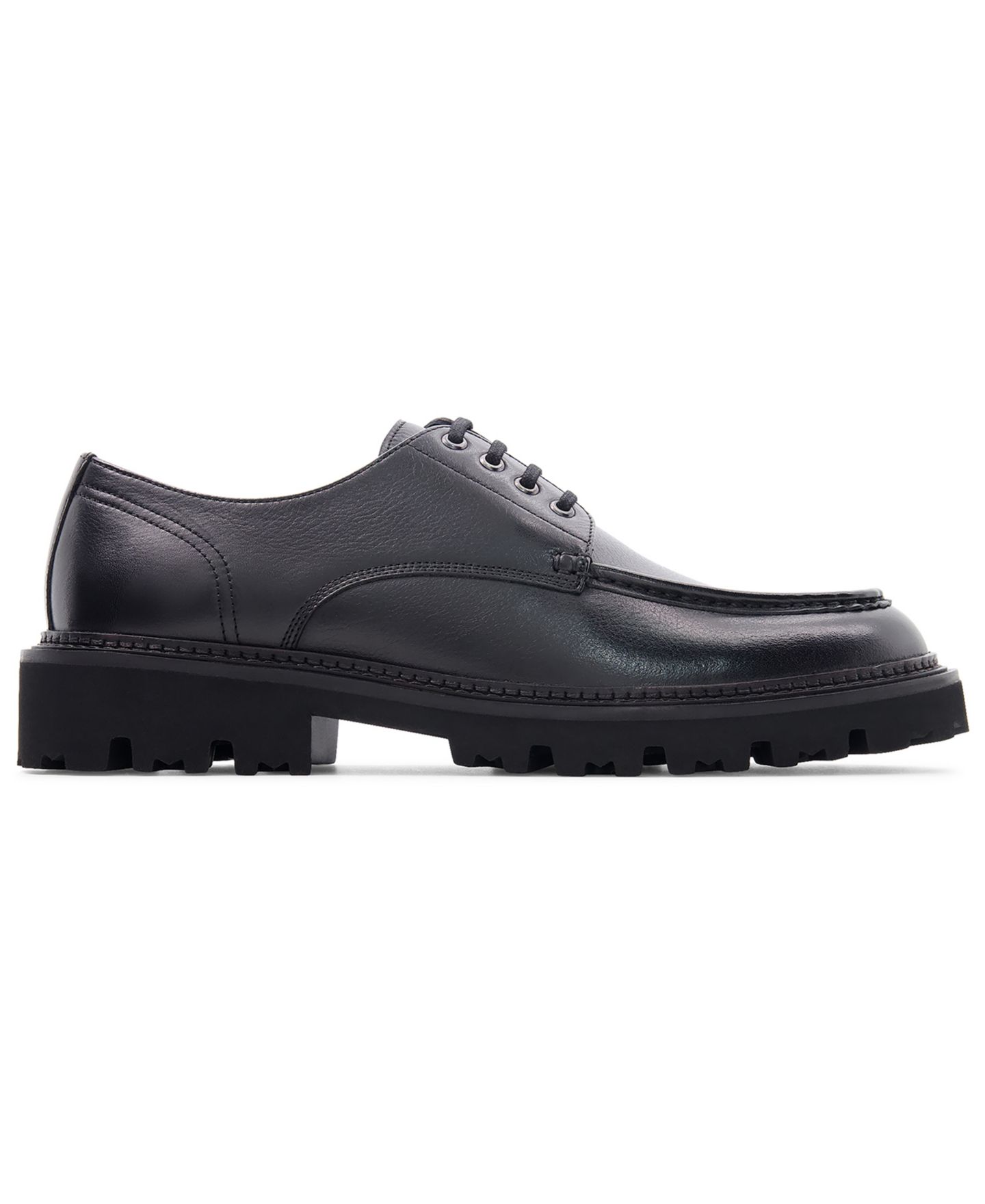 Обувь Anthony Veer Men's Barrett Moc Derby Round-Toe Shoe, цвет: Чёрный — фото 2