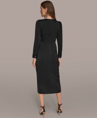 Women's Ruched Midi Dress