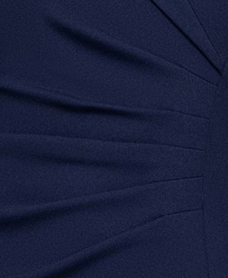 Petite Off-The-Shoulder Cape Dress