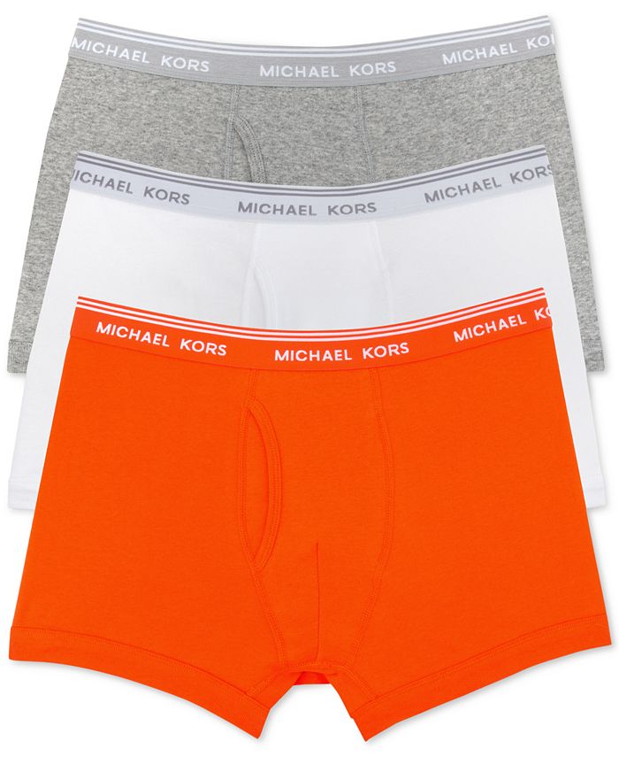 Michael Kors Men's Essentials Cotton Trunks, 3-Pack & Reviews ...