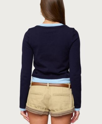 Women's Marthie Layered Knit V Neck Top