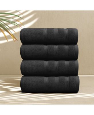 Luxury Soft &amp; Absorbent 100% Ring Spun Cotton Hand Towels for Bathroom, Shower, Spa - 4 Piece Hand Towel Set