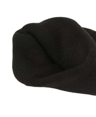Men's Printed Character Patches Black Cuff Beanie