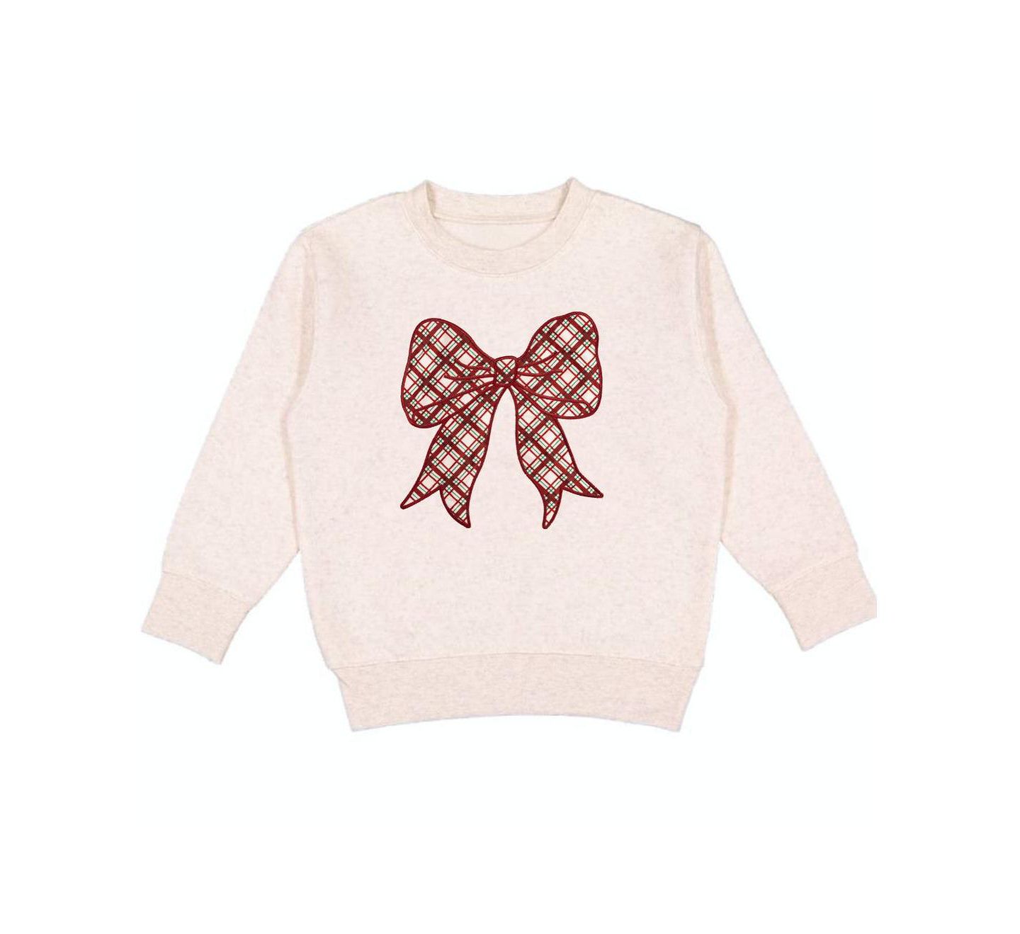 Толстовка Sweet Wink Christmas Plaid Bow Patch для девочек-малышей, цвет: Натуральный — фото 1