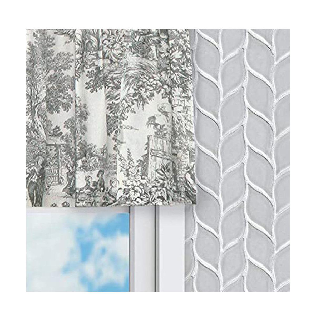 Ellis Curtain Victoria Park Toile Water Proof Room Darkening Blackout Tailored Window Valance - 70 x 12