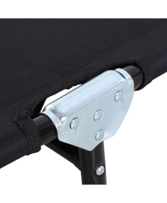 Portable Outdoor Sun Lounger, Lightweight Folding Chaise Lounge Chair w/ 5-Position Adjustable Backrest for Beach, Poolside and Patio, Black