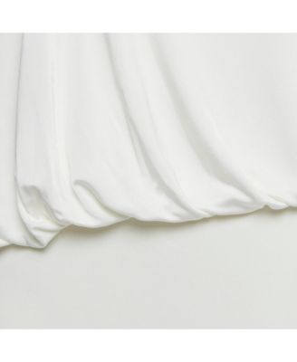 Women's White Jersey One Shoulder Short Dress