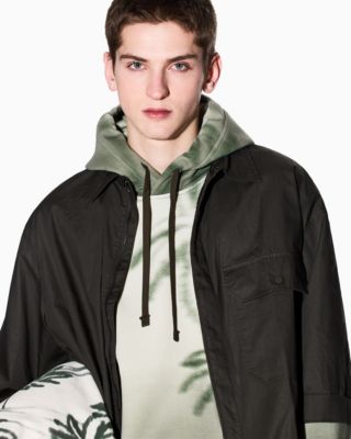 Men's Long Sleeve Palm Tree Print Hoodie