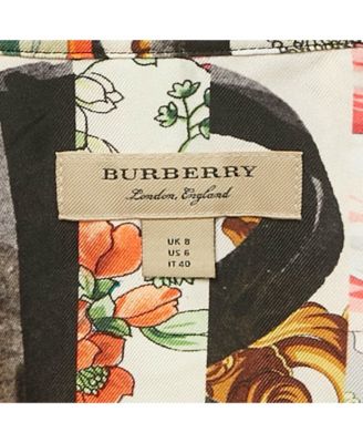 Women's Multicolor Printed Button Front Belted Midi Dress