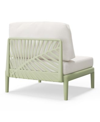 Modern Outdoor Polypropylene Resin Deep Seating Armless Sectional