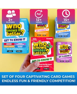 Educational Card Game for Kids Age 12+ - Who Knows Culture and Literature Better? - 500+ Questions Quokka