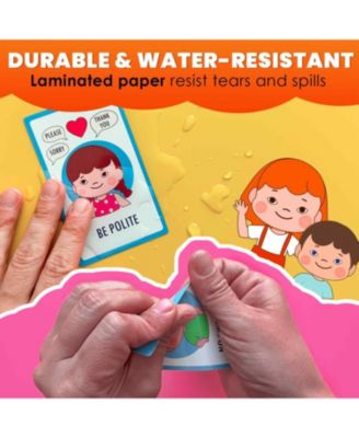Autism Learning Materials - Communication Cards for Kids - 94 Visual Flashcards with 3 Rings & Clip