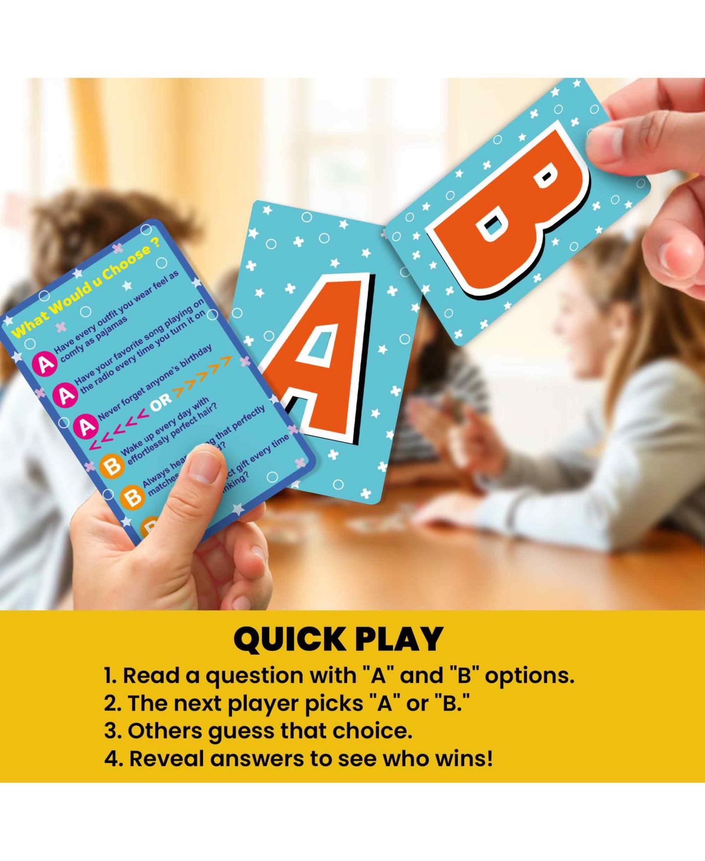 Детская карточная игра Quokka What Would You Choose 500+ Travel & Vacation Card Game, Ages 5+, цвет: Day-To-Day Events — фото 3