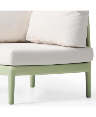 Modern Outdoor Polypropylene Resin Deep Seating Sectional Corner Chair