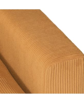 99" Modular Corduroy L-Shaped Sectional Sofa and Chaise With USB/Type-C Ports and Side Pockets