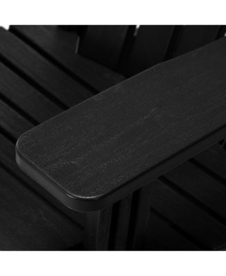 3-Piece HDPE Outdoor Patio Adirondack Chair with Ottoman and 18" Side Table Set