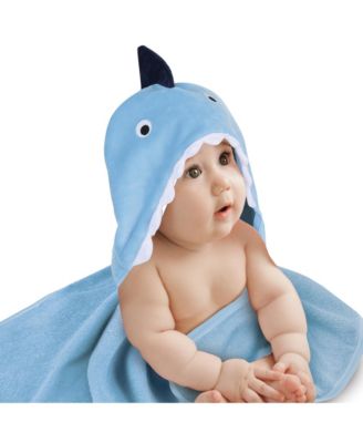 Baby Baby/Infant Luxury Cotton Terry Shark Hooded Bath Towel