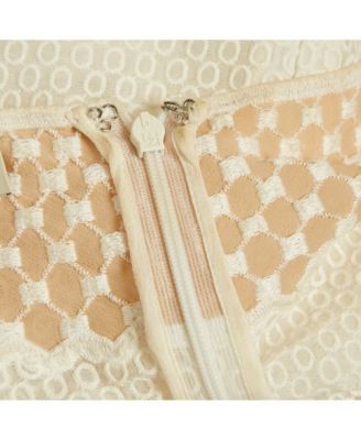 Women's White Lace Asymmetric Dress