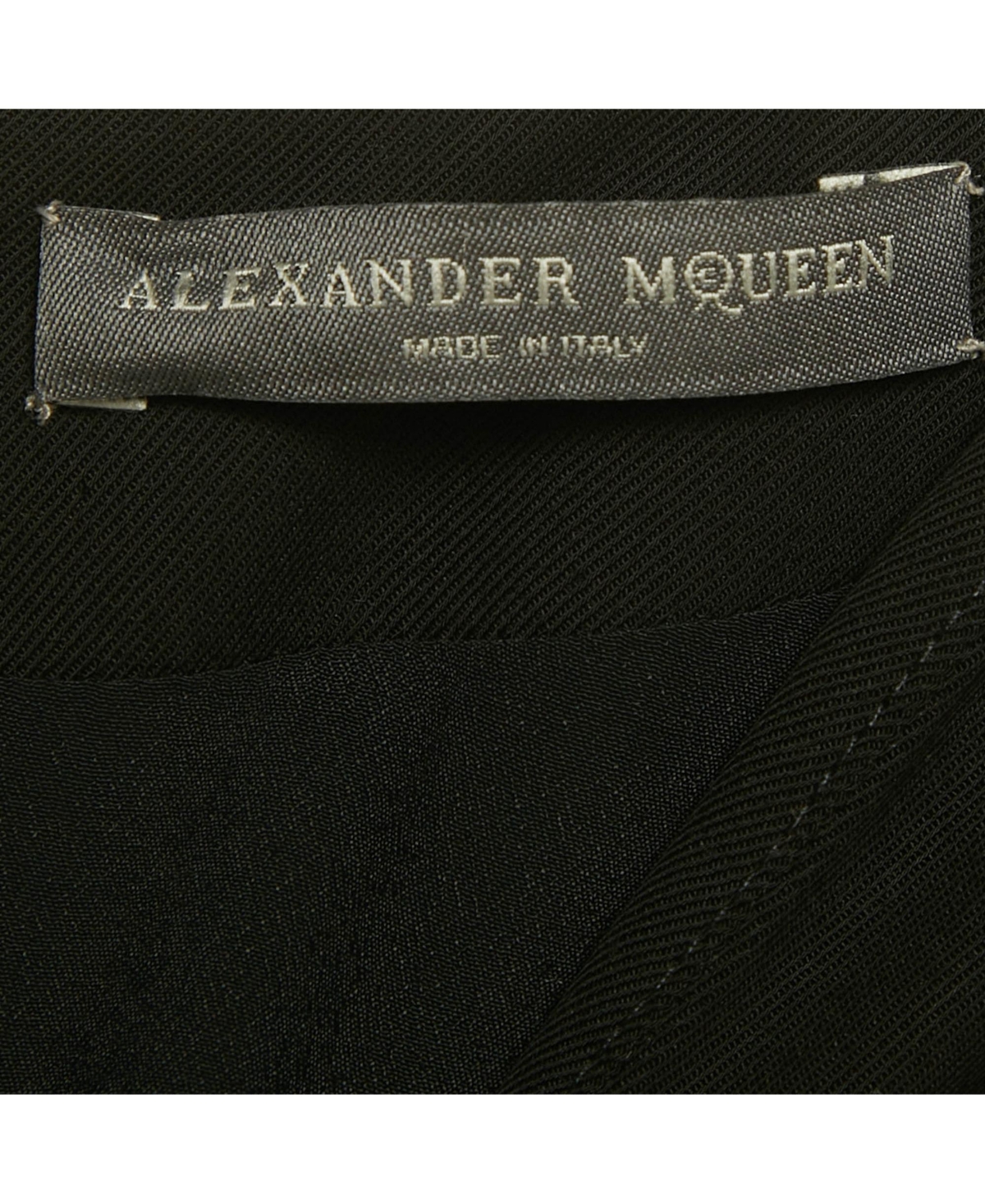 Pre-Owned Alexander Mcqueen Women's Black Crepe Midi Dress
