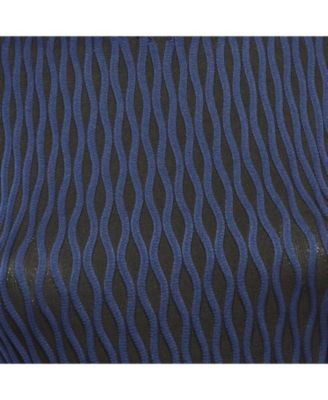 Women's Black/blue Textured Knit Mini Dress