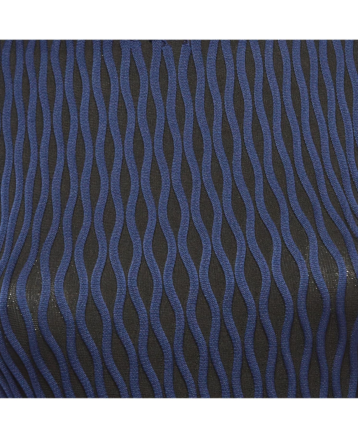 Pre-Owned Balenciaga Women's Black/blue Textured Knit Mini Dress