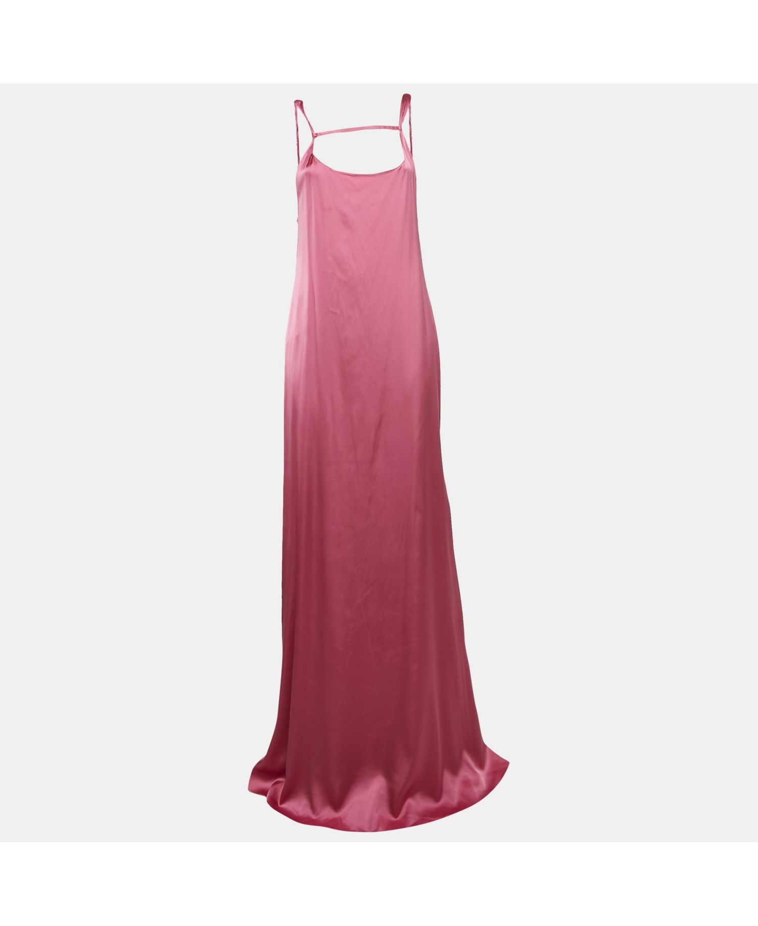 Women's La Robe Stretch Satin Open-Back Mentalo Maxi Dress