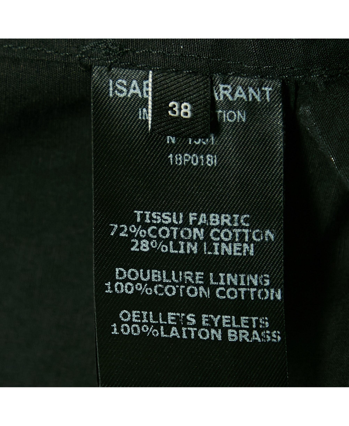 Pre-Owned Isabel Marant Women's Black Lurex Cotton & Linen Wrap Dress