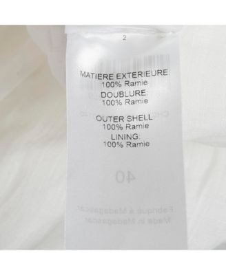 Women's Pre-Owned Chlo&eacute White Ramie Ruffled Asymmetric Midi Dress