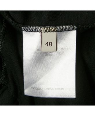 Women's Black Jersey Plunge Neck Drawstring Midi Dress