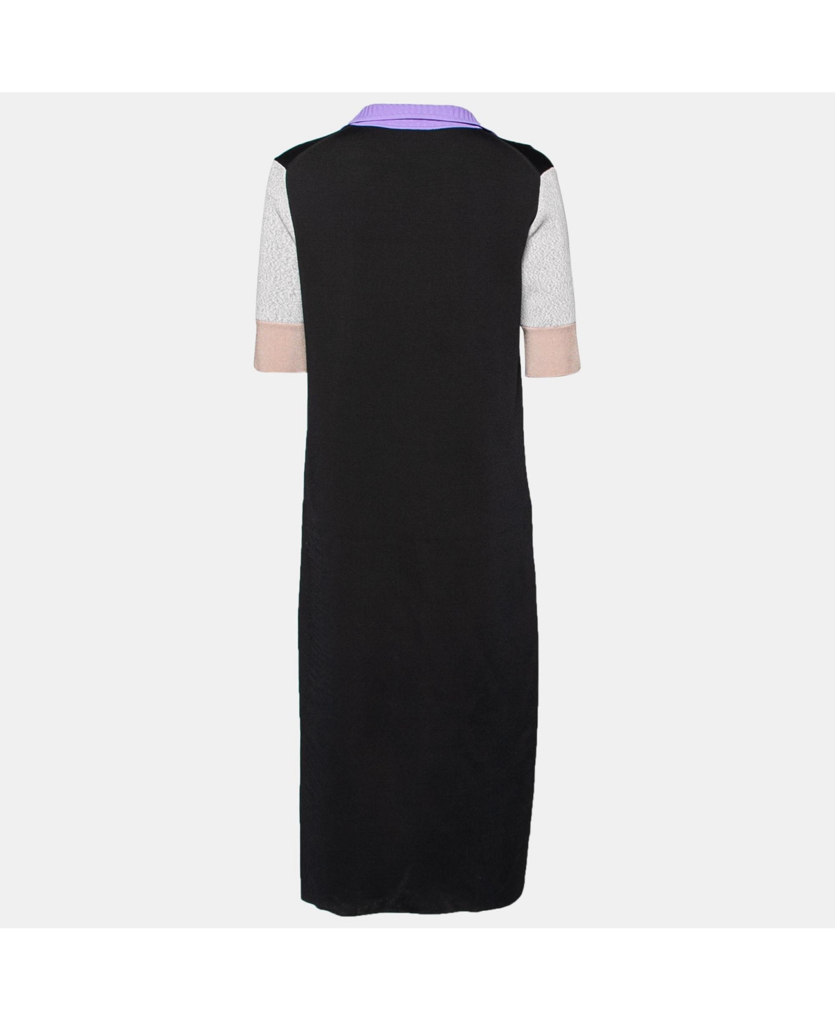 Pre-Owned Balenciaga Women's Colorblock Pattern Knit Shift Midi Dress