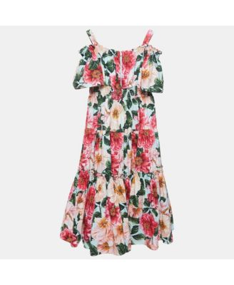 Women's Blue/multicolor Floral Printed Cotton Poplin