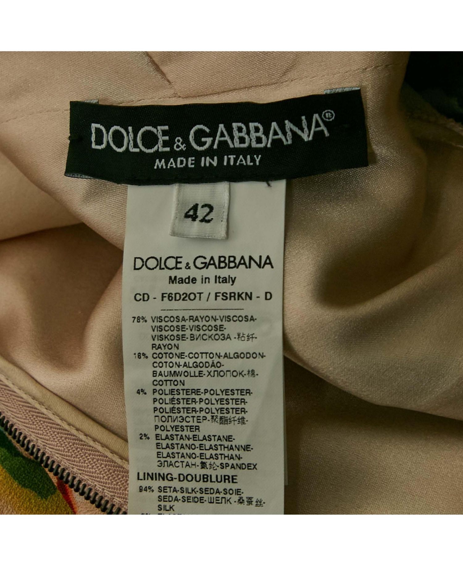 Women's Pre-Owned Dolce and Gabbana Pink Floral Print Crepe Lace Trim Short Dress