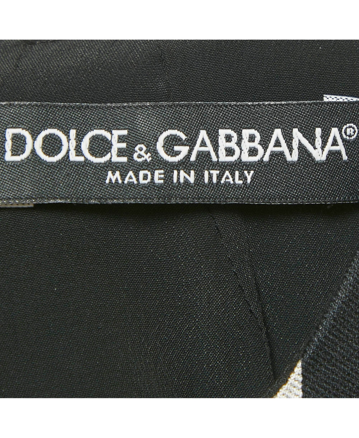 Pre-Owned Dolce & Gabbana Women's Black/grey Striped Cotton Blend Mini Dress