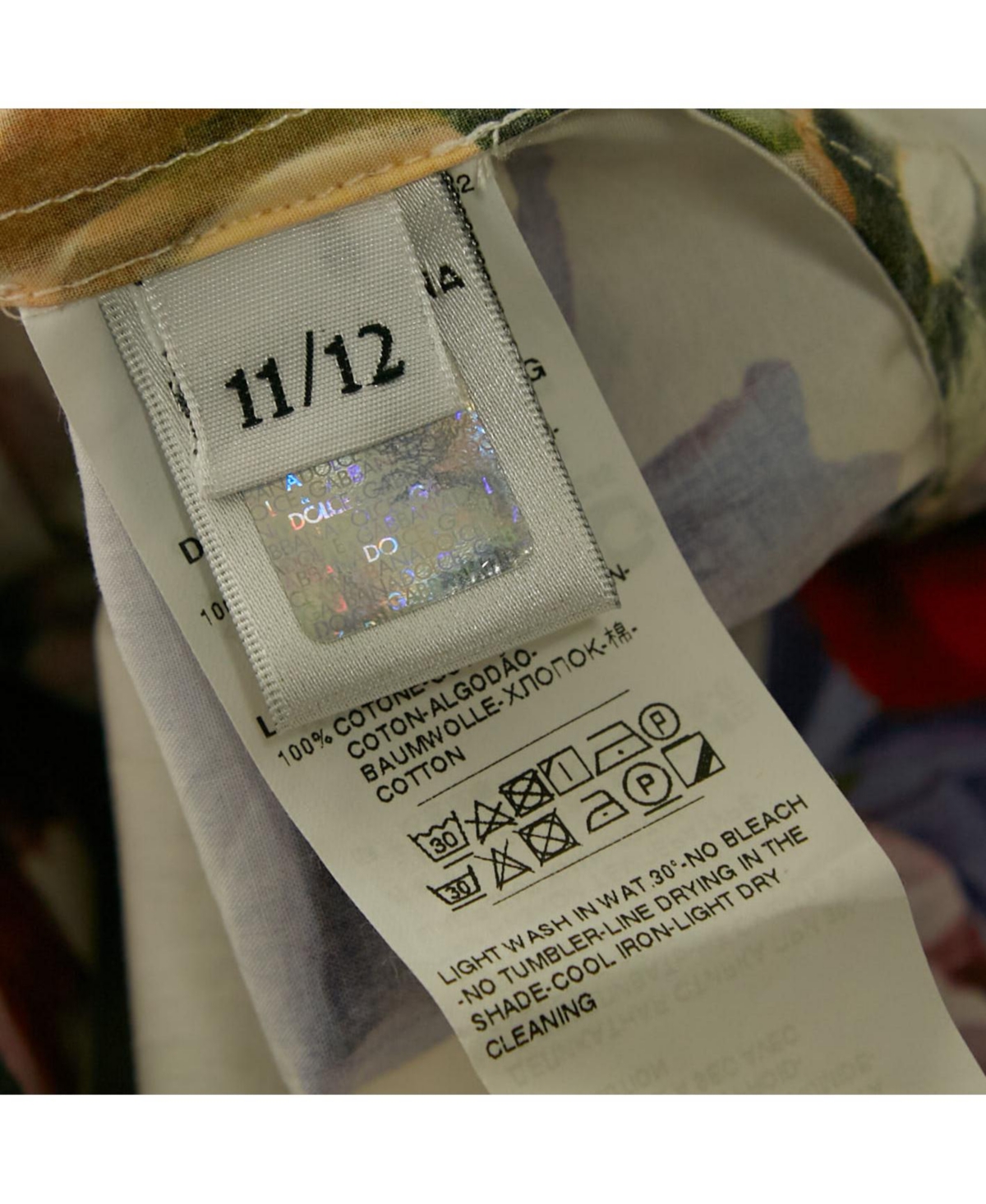 Pre-Owned Dolce & Gabbana Women's White Floral Print Poplin Smocking Effect Dress