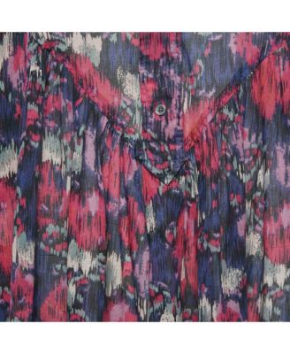 Women's Etoile Pink/blue Abstract Print Maze Dress