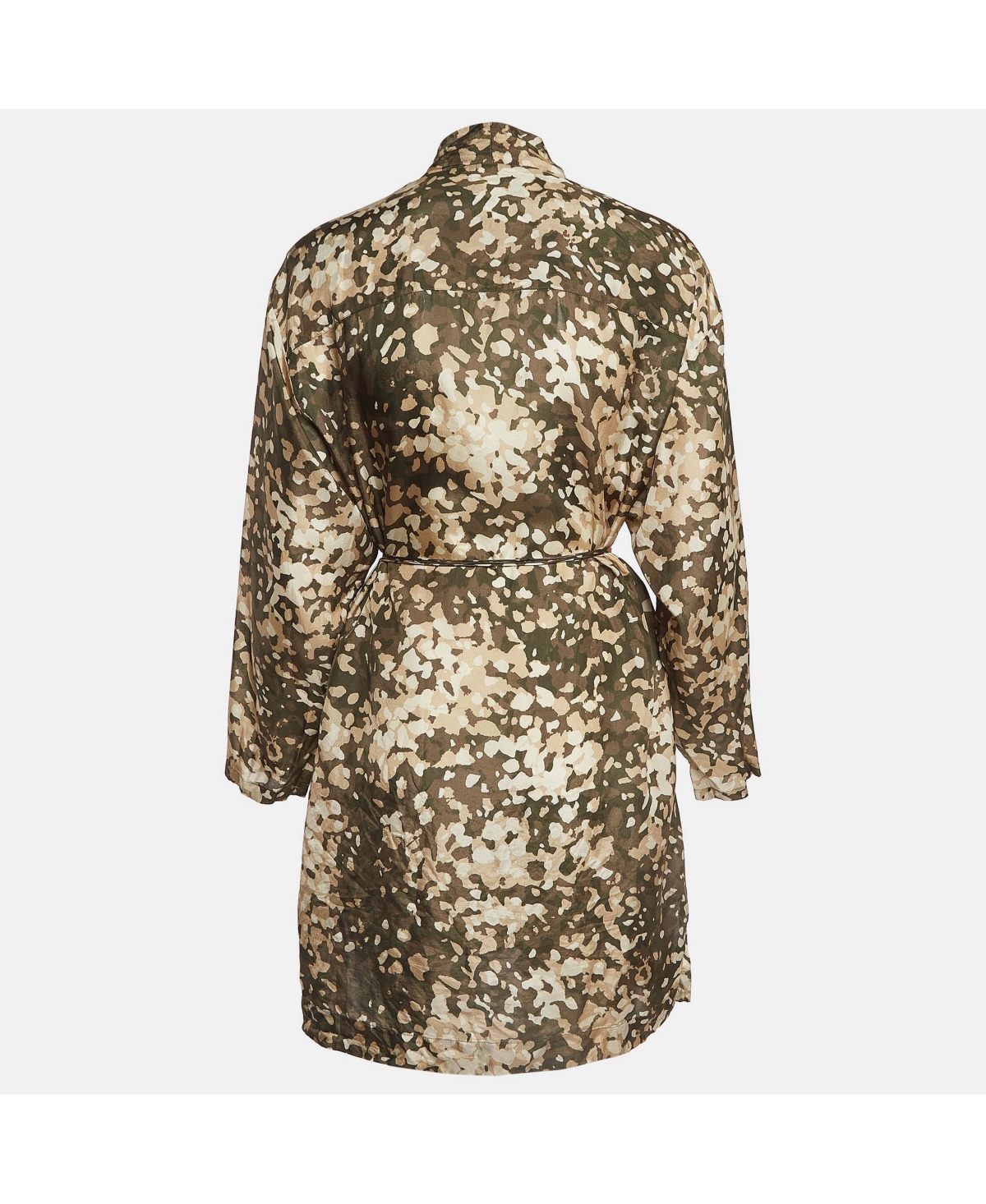Pre-Owned Stella Mccartney Women's Green Camouflage Print Silk Mini Dress