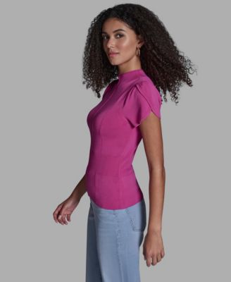 Women's Tulip Sleeve Cinch Waist Pull-On Top